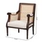 Bali & Pari Desmond Traditional French Beige Fabric and Dark Brown Finished Wood Accent Chair 238-13339-ZORO - alternate 10